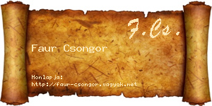 Faur Csongor névjegykártya