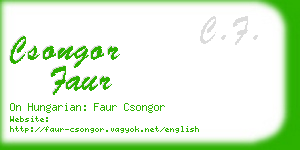 csongor faur business card